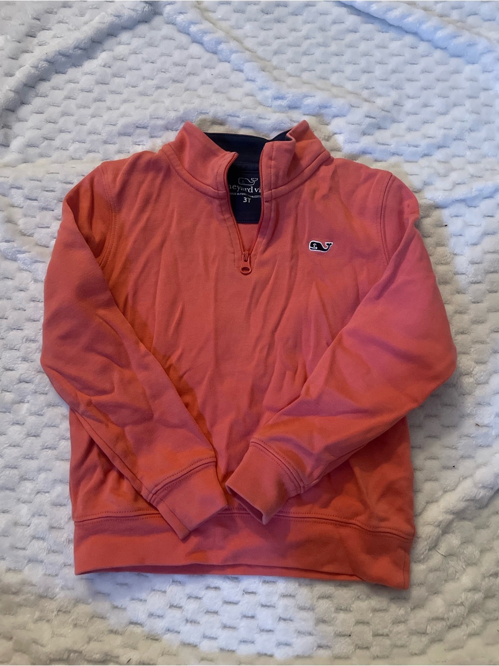 Vineyard Vines toddler boys  Coral half-zip